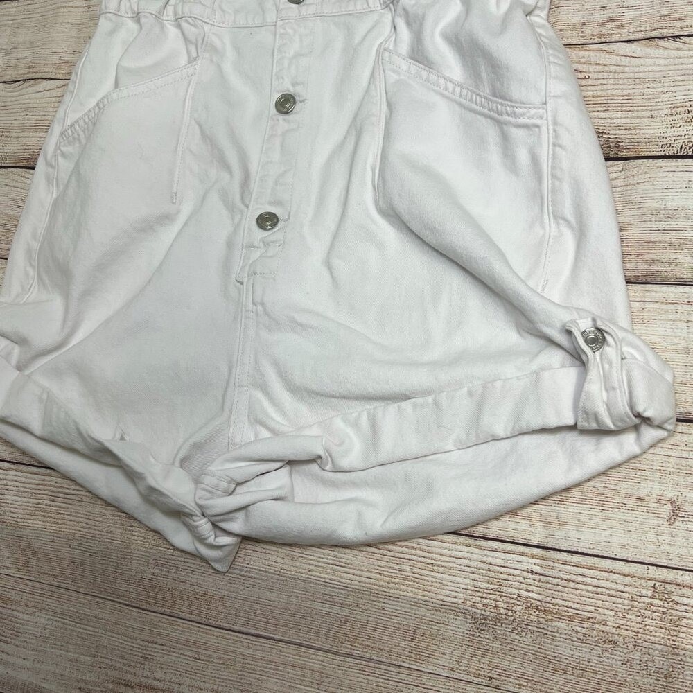 We The Free by Free People Marci Cuffed Shortall Romper Size M White Jumpsuit - Picture 11 of 16